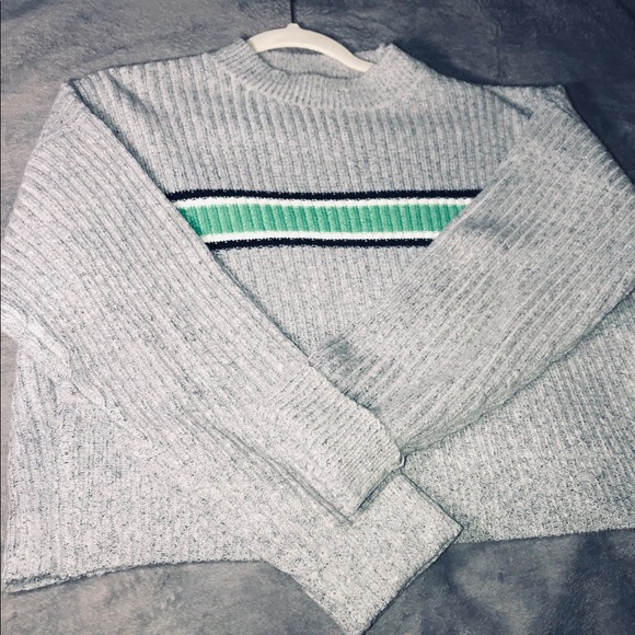 Green Stripped Sweater - Picture 2 of 8